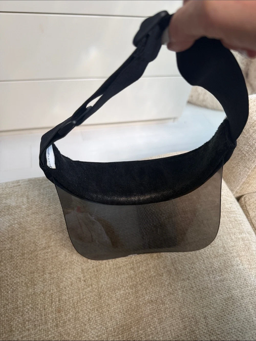 ALO Yoga Black Visor with Mirrored Silver Shield